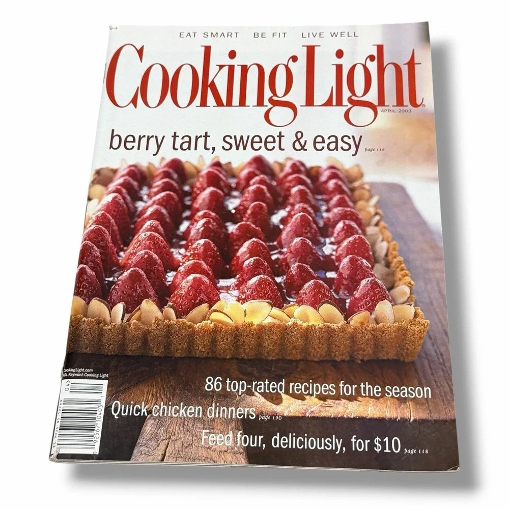 Cooking Light Magazine Berry Tart Sweet Easy April 2003 Issue